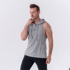 NEBBIA Men‘s Tank Top Hoodie Light Grey férfi edzőruha