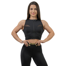 NEBBIA Női kompressziós crop top Nebbia INTENSE Mesh 842 fekete L női edzőruha