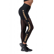 NEBBIA Női leggings Nebbia Gold Mesh 829 fekete S