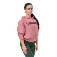 NEBBIA Női melegítőfelső kapucnival Nebbia Iconic Hero 581 Old Rose L