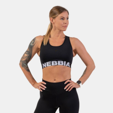 NEBBIA Sports Bra Medium Impact Cross Back Black - NEBBIA női edzőruha