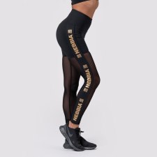 NEBBIA Women‘s leggings Intense Gold Mesh black - NEBBIA XS női nadrág