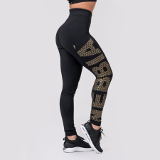 NEBBIA Women‘s leggings Intense Gold Print black - NEBBIA S női nadrág