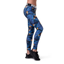 NEBBIA Women‘s leggings Mid Waist Ocean Power blue - NEBBIA XS női nadrág