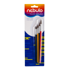 Nebulo Ecset készlet festett fa nyéllel 5 db/csomag, Nebulo ecset