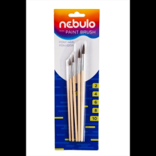 Nebulo Ecset készlet natúr fa nyéllel 5 db/csomag, Nebulo ecset, festék