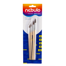 Nebulo Ecset készlet natúr fa nyéllel 5 db/csomag, Nebulo ecset