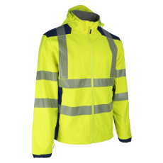  NEBULO FLUO SÁRGA/SÖTÉTKÉK SOFTSHELL KABÁT_2XL