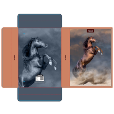 Nebulo Füzetbox A4, hullámkarton, Szürke Ló, Nebulo füzetbox