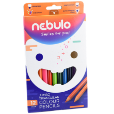Nebulo : Jumbo háromszög alakú színes ceruza készlet 12db-os szett színes ceruza