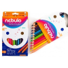 Nebulo : Színes ceruza készlet, háromszögletű,  jumbo, NEBULO, 12 különböző szín - Egyéb