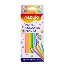 Nebulo Színes ceruza készlet, pasztell, hatszög, 12 színes, NEBULO színes ceruza