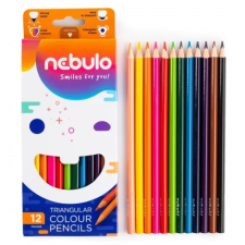 Nebulo Színes ceruza, NEBULO, 12 db-os, háromszögletű színes ceruza