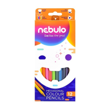 Nebulo Színes ceruza NEBULO hatszögletű 12 db/készlet színes ceruza