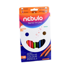 Nebulo Színes ceruza NEBULO Jumbo háromszögletű 12 db/készlet színes ceruza