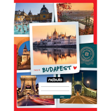 Nebulo : Tűzött sima Budapest mintás füzet 80-32 A/4 füzet