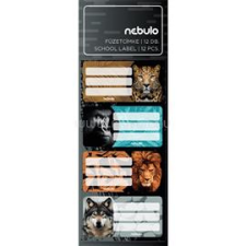 Nebulo Vadállatok 12 db füzetcímke (NEBULO_FC-FÁ-12) füzetcímke
