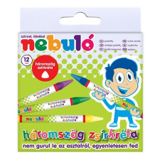 Nebulo Zsírkréta, háromszögletű, 12 darabos, NEBULÓ kréta