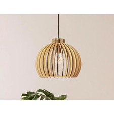 Nedes Függesztett lámpa tömör barnásfekete fa E27, 60W, Ø330x275 mm - WRE141 világítás
