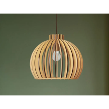 Nedes Függesztett lámpa tömör barnásfekete fa E27, 60W, Ø450x345 mm - WRE142 világítás
