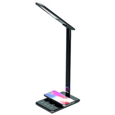 Nedes Joy asztali LED lámpa (6W/200Lumen) fekete, dimmelhető, vezeték nélküli mobiltöltővel világítás