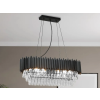 Nedes Kristály függesztett csillár E14 foglalattal, 10x40W, 800x1500 mm, IP20, fekete - N2304