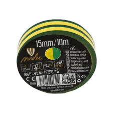 Nedes Szigetelőszalag PVC 15mm/10m sárga/zöld - TP1510/YG villanyszerelés