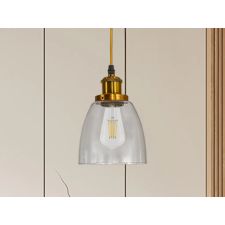 Nedes Üveg függőlámpa 60W E27 foglalattal, átlátszó, Ø140-160x1000 mm - ME0505H világítás