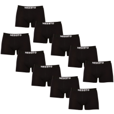 Nedeto 10PACK Férfi boxeralsó Nedeto fekete (10NB001b) S