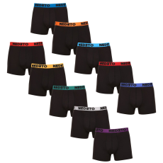 Nedeto 10PACK Férfi boxeralsó Nedeto fekete (10NB005) M