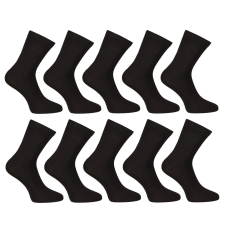 Nedeto 10PACK zokni Nedeto bokazokni bambusz fekete (10PBK01) S férfi zokni