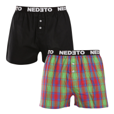 Nedeto 2PACK férfi bő szárú boxeralsók Nedeto többszínű (2NTC003) M férfi alsó
