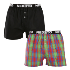 Nedeto 2PACK férfi bő szárú boxeralsók Nedeto többszínű (2NTC003) XXL férfi alsó