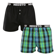 Nedeto 2PACK férfi bő szárú boxeralsók Nedeto többszínű (2NTC004) 3XL férfi alsó