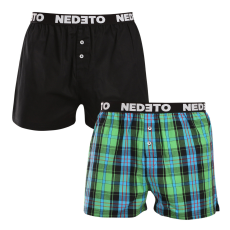 Nedeto 2PACK férfi bő szárú boxeralsók Nedeto többszínű (2NTC004) M