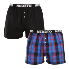 Nedeto 2PACK férfi bő szárú boxeralsók Nedeto többszínű (2NTC006) 3XL férfi alsó