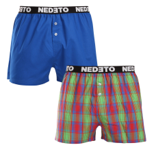 Nedeto 2PACK férfi bő szárú boxeralsók Nedeto többszínű (2NTC008) XL férfi alsó