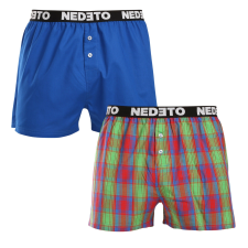 Nedeto 2PACK férfi bő szárú boxeralsók Nedeto többszínű (2NTC008) XXL férfi alsó