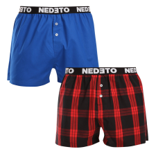 Nedeto 2PACK férfi bő szárú boxeralsók Nedeto többszínű (2NTC010) L férfi alsó