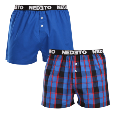 Nedeto 2PACK férfi bő szárú boxeralsók Nedeto többszínű (2NTC011) XL