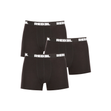 Nedeto 3PACK Férfi boxeralsó Nedeto Rebel black (3NBR001) 4XL férfi alsó