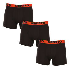 Nedeto 3PACK férfi boxeralsók Nedeto fekete (3NBC3) XL férfi alsó