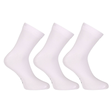 Nedeto 3PACK zokni Nedeto bokazokni bambusz fehér (3PBK02) XL