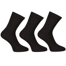 Nedeto 3PACK zokni Nedeto bokazokni bambusz fekete (3PBK01) XL