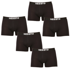 Nedeto 5PACK Férfi boxeralsó Nedeto fekete (5NB001b) L