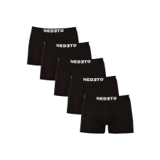 Nedeto 5PACK Férfi boxeralsó Nedeto fekete (5NDTB001-brand) XXL férfi alsó