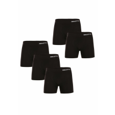 Nedeto 5PACK Férfi boxeralsó Nedeto varrás nélküli bambusz fekete (5NDTB001S) M férfi alsó