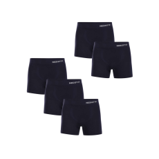 Nedeto 5PACK Férfi boxeralsó Nedeto varrat nélküli bambusz kék (5NDTB002S) XXL