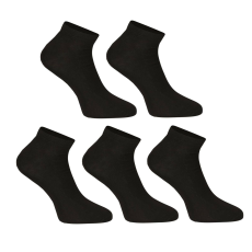 Nedeto 5PACK zokni Nedeto alacsony bambusz fekete (5PBN01) XL
