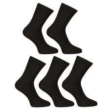Nedeto 5PACK zokni Nedeto bokazokni bambusz fekete (5PBK01) S férfi zokni